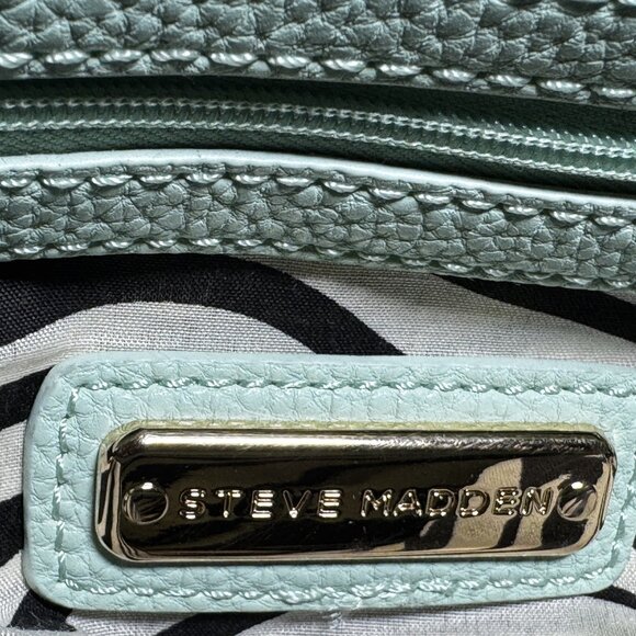 Steve Madden Mint Green Purse 14" by 8" - Picture 6 of 6
